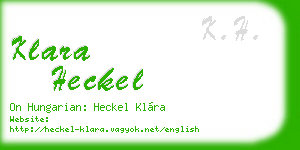 klara heckel business card